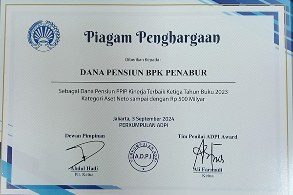 Piagam Penghargaan Kinerja Terbaik 2023