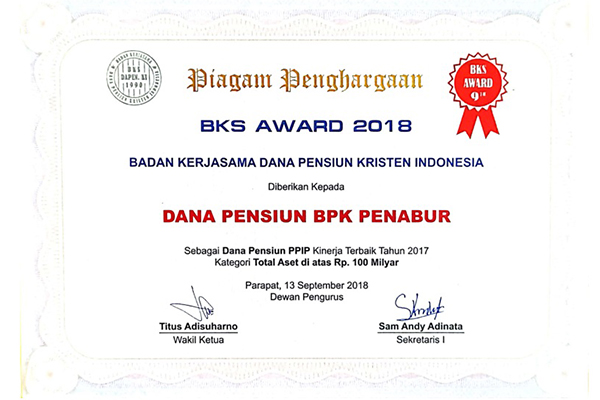 Piagam Penghargaan BKS Award 2018