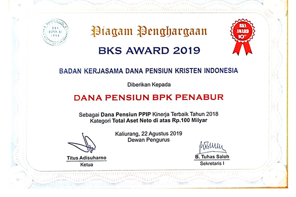  Piagam Penghargaan BKS Award 2019